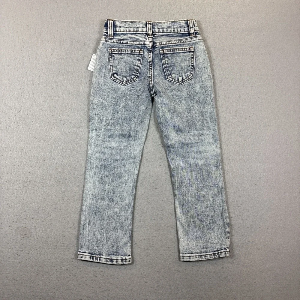 Wonder Nation Boys Straight Jeans‎ Size 5 Blue Adjustable Waist Denim NWT